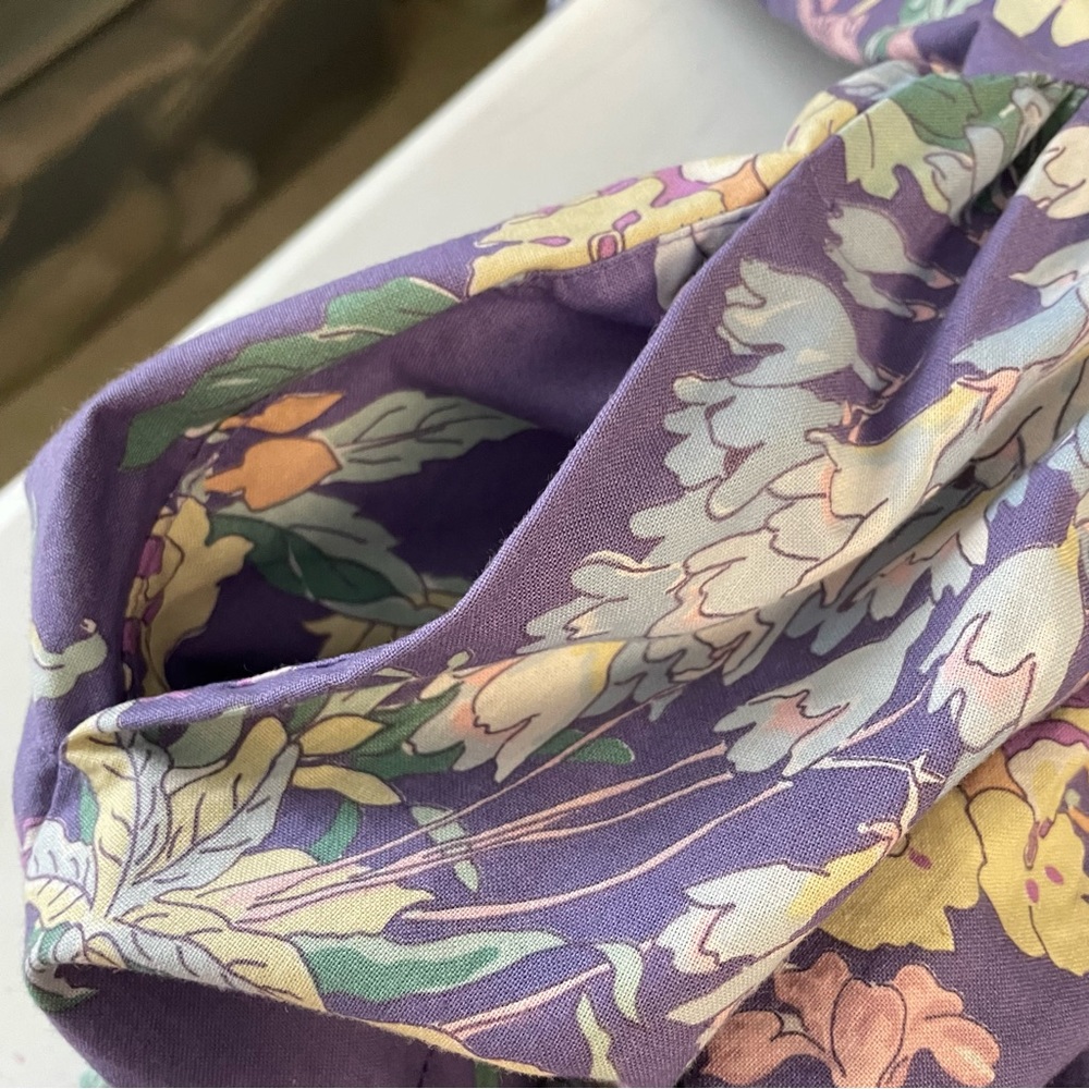 LAURA ASHLEY Vintage Lavender Floral Sweetheart Fit & Flare Dress US 8/UK 10 - Picture 11 of 11